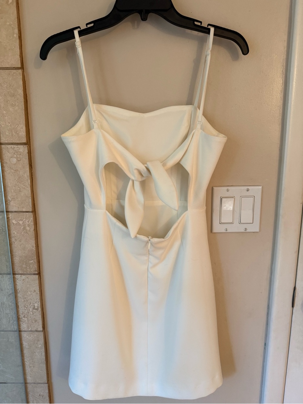 French connection off White Tie-back Spaghetti Strap Dress size 2 EUC
